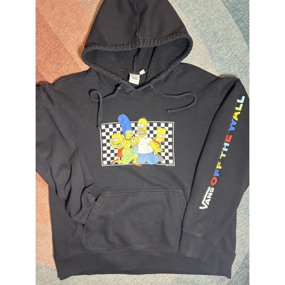 Vans x The Simpsons Hoodie Sweatshirt Size M Black Limited Edition Y2K - Picture 4 of 6